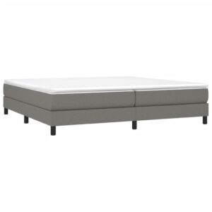 Πλαίσιο Κρεβατιού Boxspring Σκούρο Γκρι 200x200 εκ. Υφασμάτινο