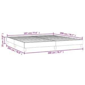 Πλαίσιο Κρεβατιού Boxspring Σκούρο Γκρι 200x200 εκ. Υφασμάτινο