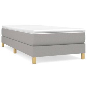 Πλαίσιο Κρεβατιού Boxspring Ανοιχτό Γκρι 90x200 εκ. Υφασμάτινο