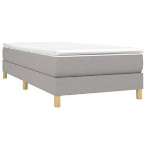 Πλαίσιο Κρεβατιού Boxspring Ανοιχτό Γκρι 90x200 εκ. Υφασμάτινο