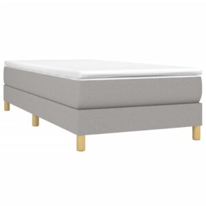 Πλαίσιο Κρεβατιού Boxspring Ανοιχτό Γκρι 100x200 εκ. Υφασμάτινο