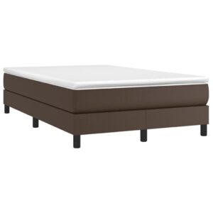 Πλαίσιο Κρεβατιού Boxspring Καφέ 120x200 εκ. Συνθετικό Δέρμα