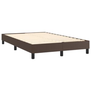 Πλαίσιο Κρεβατιού Boxspring Καφέ 120x200 εκ. Συνθετικό Δέρμα