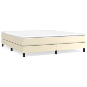 Πλαίσιο Κρεβατιού Boxspring Κρεμ 180x200 εκ. Συνθετικό Δέρμα