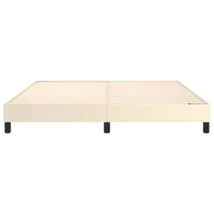 Πλαίσιο Κρεβατιού Boxspring Κρεμ 180x200 εκ. Συνθετικό Δέρμα