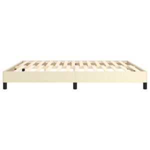 Πλαίσιο Κρεβατιού Boxspring Κρεμ 180x200 εκ. Συνθετικό Δέρμα