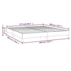 Πλαίσιο Κρεβατιού Boxspring Κρεμ 180x200 εκ. Συνθετικό Δέρμα