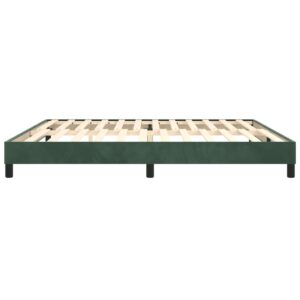 Πλαίσιο Κρεβατιού Boxspring Σκούρο Πράσινο 200x200 εκ Βελούδινο