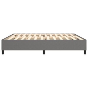 Πλαίσιο Κρεβατιού Boxspring Σκούρο Γκρι 200x200 εκ. Υφασμάτινο