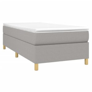 Πλαίσιο Κρεβατιού Boxspring Ανοιχτό Γκρι 100x200 εκ. Υφασμάτινο