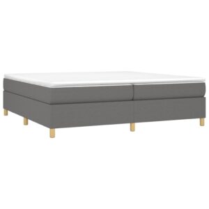 Πλαίσιο Κρεβατιού Boxspring Σκούρο Γκρι 200x200 εκ. Υφασμάτινο