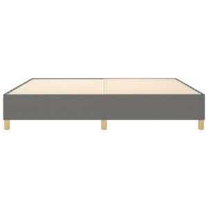 Πλαίσιο Κρεβατιού Boxspring Σκούρο Γκρι 200x200 εκ. Υφασμάτινο