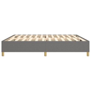 Πλαίσιο Κρεβατιού Boxspring Σκούρο Γκρι 200x200 εκ. Υφασμάτινο