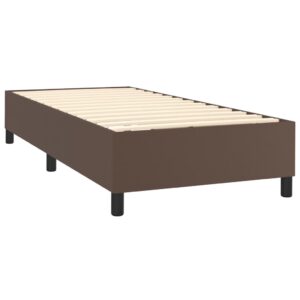 Πλαίσιο Κρεβατιού Boxspring Καφέ 90x200 εκ. Συνθετικό Δέρμα