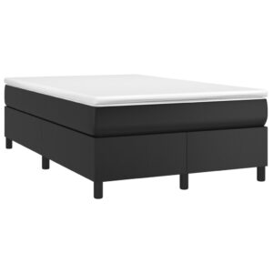 Πλαίσιο Κρεβατιού Boxspring Μαύρο 120 x 200 εκ. Συνθετικό Δέρμα