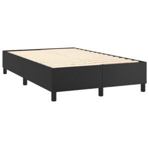 Πλαίσιο Κρεβατιού Boxspring Μαύρο 120 x 200 εκ. Συνθετικό Δέρμα