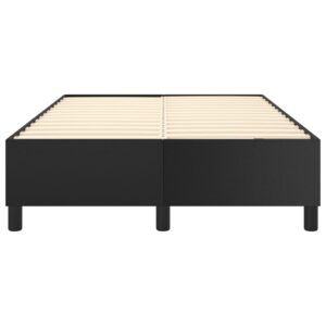 Πλαίσιο Κρεβατιού Boxspring Μαύρο 120 x 200 εκ. Συνθετικό Δέρμα