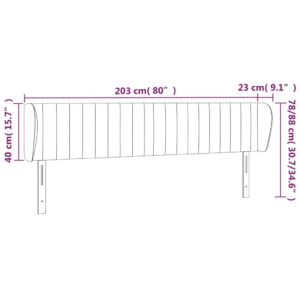 Κεφαλάρι με Πτερύγια Κρεμ 203 x 23 x 78/88 εκ. Υφασμάτινο