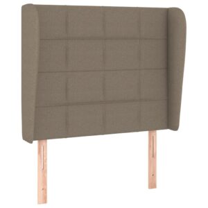 Κεφαλάρι με Πτερύγια Taupe 103x23x118/128 εκ. Υφασμάτινο