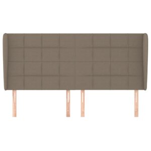 Κεφαλάρι με Πτερύγια Taupe 163x23x118/128 εκ. Υφασμάτινο