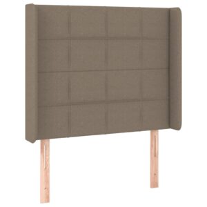 Κεφαλάρι με Πτερύγια Taupe 83x16x118/128 εκ. Υφασμάτινο