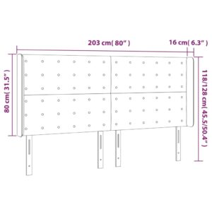 Κεφαλάρι με Πτερύγια Καπουτσίνο 203x16x118/128 εκ. Συνθ. Δέρμα