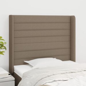 Κεφαλάρι με Πτερύγια Taupe 103x16x118/128 εκ. Υφασμάτινο