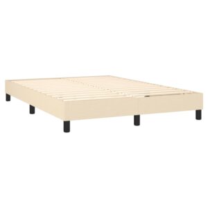 Κρεβάτι Boxspring με Στρώμα Κρεμ 140x200 εκ. Υφασμάτινο