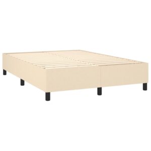 Κρεβάτι Boxspring με Στρώμα Κρεμ 140x200 εκ. Υφασμάτινο