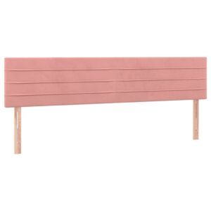 Κρεβάτι Boxspring με Στρώμα Ροζ 200x200 εκ. Βελούδινο