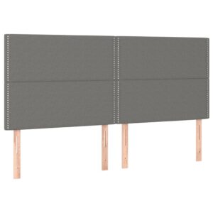 Κρεβάτι Boxspring με Στρώμα Σκούρο Γκρι 180x200 εκ Υφασμάτιν