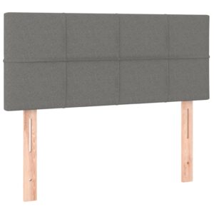 Κρεβάτι Boxspring με Στρώμα Σκούρο Γκρι 120x200 εκ. Υφασμάτινο