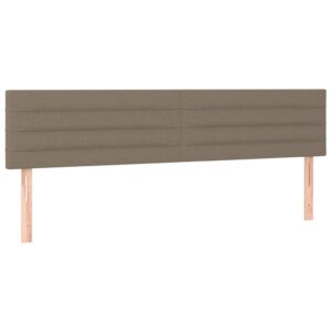 Κρεβάτι Boxspring με Στρώμα Taupe 200x200 εκ. Υφασμάτινο