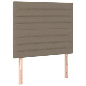 Κρεβάτι Boxspring με Στρώμα Taupe 120x200 εκ. Υφασμάτινο