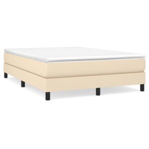 Κρεβάτι Boxspring με Στρώμα Κρεμ 140x200 εκ. Υφασμάτινο