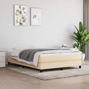 Κρεβάτι Boxspring με Στρώμα Κρεμ 140x200 εκ. Υφασμάτινο