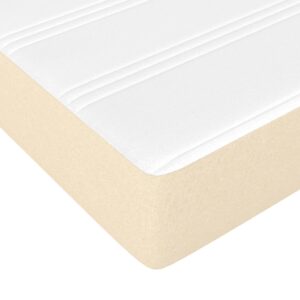 Κρεβάτι Boxspring με Στρώμα Κρεμ 140x200 εκ. Υφασμάτινο