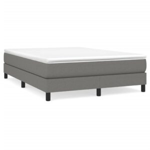 Κρεβάτι Boxspring με Στρώμα Σκούρο Γκρι 160x200 εκ Υφασμάτινο