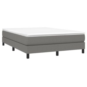 Κρεβάτι Boxspring με Στρώμα Σκούρο Γκρι 160x200 εκ Υφασμάτινο