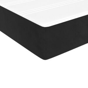 Κρεβάτι Boxspring με Στρώμα Μαύρο 80 x 200 εκ. Βελούδινο