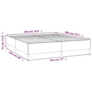 Κρεβάτι Boxspring με Στρώμα Σκούρο Γκρι 180x200 εκ Υφασμάτιν