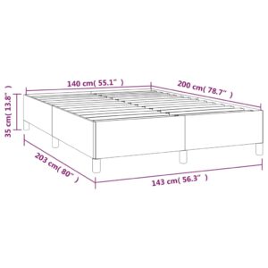 Κρεβάτι Boxspring με Στρώμα Πράσινο 140x200 εκ.Υφασμάτινο