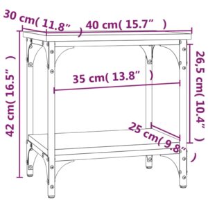 Βοηθητικό Τραπέζι Sonoma Δρυς 40x30x42 εκ. Επεξεργασμένο Ξύλο