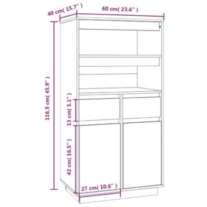 Ντουλάπι Ψηλό Καφέ Μέλι 60x40x116