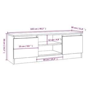 Έπιπλο Τηλεόρασης με Πόρτα Sonoma Δρυς 102 x 30 x 36 εκ.