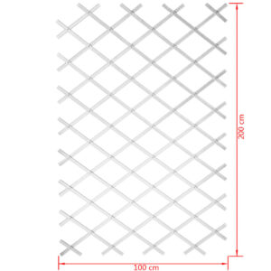 Nature Καφασωτό Κήπου Λευκό 100 x 200 εκ. από PVC 6040703