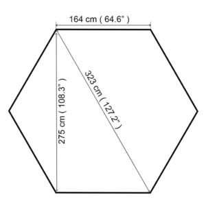 Κιόσκι/Τέντα Κήπου Εξαγωνικό Μπεζ 323 x 265 εκ.