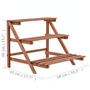 Ραφιέρα Φυτών Τριώροφη 48 x 45 x 40 εκ. από Ξύλο Κέδρου