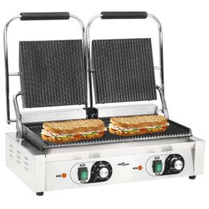 Τοστιέρα Διπλή Ραβδωτή Panini 3600 W 57 x 30