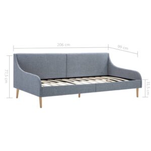 Πλαίσιο Daybed Ανοιχτό Γκρι Υφασμάτινο